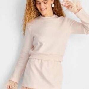 Future Collective Crewneck Sweatshirt with Feathers